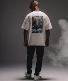 Distorted People - CASINO JACKPOT HEAVY OVERSIZED T-SHIRT - OffWhite / Black